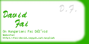 david fai business card